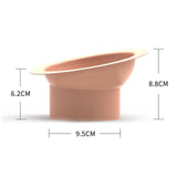 Maxbell Portable Raised Cat Bowl Neck Protection Pet Feeding Bowl Food Container Pink