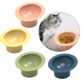 Maxbell Portable Raised Cat Bowl Neck Protection Pet Feeding Bowl Food Container Pink