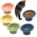 Maxbell Portable Raised Cat Bowl Neck Protection Pet Feeding Bowl Food Container Pink