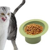 Maxbell Portable Raised Cat Bowl Neck Protection Pet Feeding Bowl Food Container Green