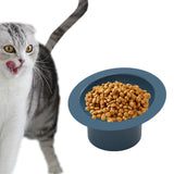 Maxbell Portable Raised Cat Bowl Neck Protection Pet Feeding Bowl Food Container Blue