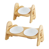 Maxbell Cat Dog Bowl Raised Drinking Feeding Dish Tilted Elevated Pet Food Feeder Single Bowl
