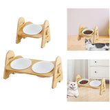 Maxbell Cat Dog Bowl Raised Drinking Feeding Dish Tilted Elevated Pet Food Feeder Single Bowl