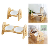 Maxbell Cat Dog Bowl Raised Drinking Feeding Dish Tilted Elevated Pet Food Feeder Single Bowl