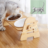 Maxbell Cat Dog Bowl Raised Drinking Feeding Dish Tilted Elevated Pet Food Feeder Single Bowl