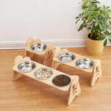 Maxbell Cat Dog Bowl Raised Drinking Feeding Dish Tilted Elevated Pet Food Feeder Single Bowl