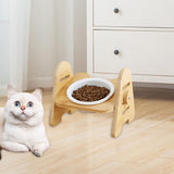 Maxbell Cat Dog Bowl Raised Drinking Feeding Dish Tilted Elevated Pet Food Feeder Single Bowl