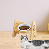 Maxbell Cat Dog Bowl Raised Drinking Feeding Dish Tilted Elevated Pet Food Feeder Single Bowl