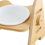 Maxbell Cat Dog Bowl Raised Drinking Feeding Dish Tilted Elevated Pet Food Feeder Single Bowl