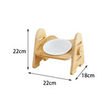 Maxbell Cat Dog Bowl Raised Drinking Feeding Dish Tilted Elevated Pet Food Feeder Single Bowl