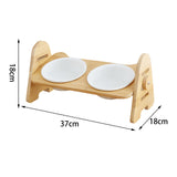 Maxbell Cat Dog Bowl Raised Drinking Feeding Dish Tilted Elevated Pet Food Feeder Double Bowl