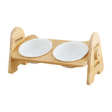 Maxbell Cat Dog Bowl Raised Drinking Feeding Dish Tilted Elevated Pet Food Feeder Double Bowl