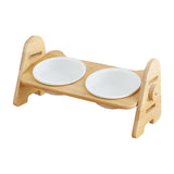Maxbell Cat Dog Bowl Raised Drinking Feeding Dish Tilted Elevated Pet Food Feeder Double Bowl