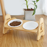 Maxbell Cat Dog Bowl Raised Drinking Feeding Dish Tilted Elevated Pet Food Feeder Double Bowl