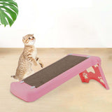 Maxbell Cat Scratcher Cardboard Lounge Scratch Ramp for Sofa Protection Play Kitten Pink