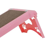 Maxbell Cat Scratcher Cardboard Lounge Scratch Ramp for Sofa Protection Play Kitten Pink
