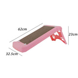 Maxbell Cat Scratcher Cardboard Lounge Scratch Ramp for Sofa Protection Play Kitten Pink