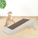 Maxbell Cat Scratcher Cardboard Lounge Scratch Ramp for Sofa Protection Play Kitten White