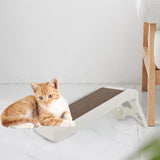 Maxbell Cat Scratcher Cardboard Lounge Scratch Ramp for Sofa Protection Play Kitten White