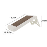Maxbell Cat Scratcher Cardboard Lounge Scratch Ramp for Sofa Protection Play Kitten White