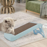 Maxbell Cat Scratcher Cardboard Lounge Scratch Ramp for Sofa Protection Play Kitten Blue