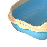 Maxbell Cat Litter Box Bedpan Cat Litter Container Cat Sandbox Cat Toilet Sturdy L Blue