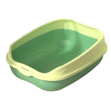 Maxbell Cat Litter Box Bedpan Cat Litter Container Cat Sandbox Cat Toilet Sturdy L Green