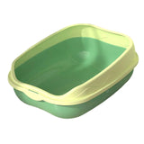 Maxbell Cat Litter Box Bedpan Cat Litter Container Cat Sandbox Cat Toilet Sturdy L Green