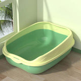 Maxbell Cat Litter Box Bedpan Cat Litter Container Cat Sandbox Cat Toilet Sturdy L Green