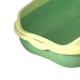 Maxbell Cat Litter Box Bedpan Cat Litter Container Cat Sandbox Cat Toilet Sturdy L Green