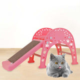 Maxbell Cat Scratch Ramp Slide Durable Bed Scratch Board for Exercise Toys Cats Pink