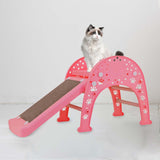 Maxbell Cat Scratch Ramp Slide Durable Bed Scratch Board for Exercise Toys Cats Pink