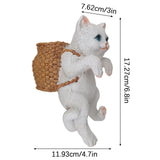 Maxbell Cat Aquarium Landscape Ornaments Storage Decor Resin for Aquarium Lovers white