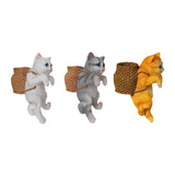 Maxbell Cat Aquarium Landscape Ornaments Storage Decor Resin for Aquarium Lovers white