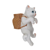 Maxbell Cat Aquarium Landscape Ornaments Storage Decor Resin for Aquarium Lovers white