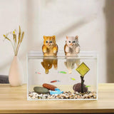 Maxbell Cat Aquarium Landscape Ornaments Storage Decor Resin for Aquarium Lovers white