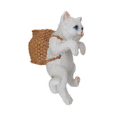 Maxbell Cat Aquarium Landscape Ornaments Storage Decor Resin for Aquarium Lovers white