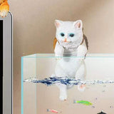 Maxbell Cat Aquarium Landscape Ornaments Storage Decor Resin for Aquarium Lovers white