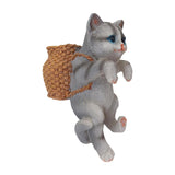 Maxbell Cat Aquarium Landscape Ornaments Storage Decor Resin for Aquarium Lovers gray