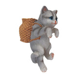 Maxbell Cat Aquarium Landscape Ornaments Storage Decor Resin for Aquarium Lovers gray