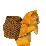 Maxbell Cat Aquarium Landscape Ornaments Storage Decor Resin for Aquarium Lovers yellow