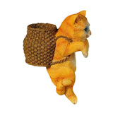 Maxbell Cat Aquarium Landscape Ornaments Storage Decor Resin for Aquarium Lovers yellow