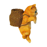 Maxbell Cat Aquarium Landscape Ornaments Storage Decor Resin for Aquarium Lovers yellow