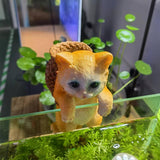 Maxbell Cat Aquarium Landscape Ornaments Storage Decor Resin for Aquarium Lovers yellow