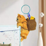 Maxbell Cat Aquarium Landscape Ornaments Storage Decor Resin for Aquarium Lovers yellow