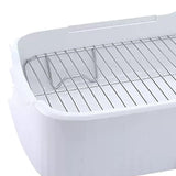 Maxbell Mesh Dog Toilet for Small and Medium Dogs Easy to Clean with Protection Wall White