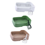 Maxbell Mesh Dog Toilet for Small and Medium Dogs Easy to Clean with Protection Wall White