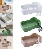 Maxbell Mesh Dog Toilet for Small and Medium Dogs Easy to Clean with Protection Wall White