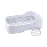 Maxbell Mesh Dog Toilet for Small and Medium Dogs Easy to Clean with Protection Wall White