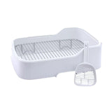 Maxbell Mesh Dog Toilet for Small and Medium Dogs Easy to Clean with Protection Wall White
